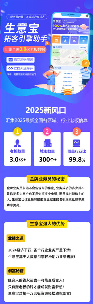 图片[2]-生意宝，拓客引擎助手，汇集全国3亿老板信息-蔚县浩瑞城网络工作室AIGC社区